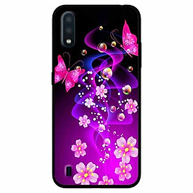 Ốp lưng dành cho Samsung A01 mẫu Bướm Và Hoa Hồng