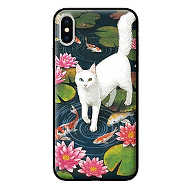 Ốp in cho iPhone XS Mèo Trắng - Hàng chính hãng