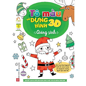 Sách - Tô Màu Và Dựng Hình 3D - Giáng Sinh - Đinh Tị Books