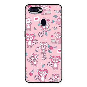 Ốp Lưng in cho Oppo A7 Mẫu Gấu Chó Nền Hồng - Hàng Chính Hãng