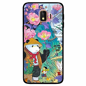 Ốp lưng dành cho Samsung J4 2018 mẫu Gấu Cầm Hoa