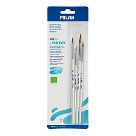 Vỉ 4 Cây Cọ Vẽ Milan 101W/2,4,6,8 BWM10468