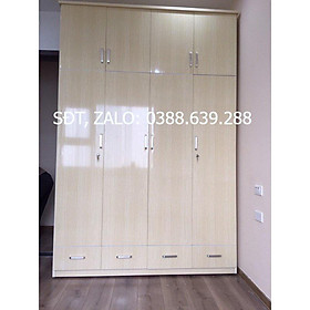 Tủ quần áo - tủ nhựa đài loan 4 cánh 2 tầng sang trọng