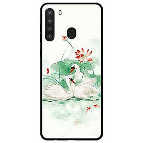 Ốp lưng dành cho Samsung Galaxy A21 mẫu Đôi Thiên Nga