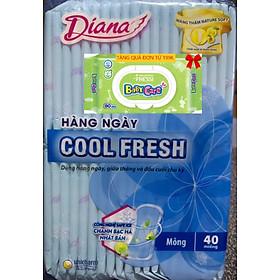 Gói Lớn 40 Miếng | 1 Gói Băng Vệ Sinh Diana Sensi Hàng Ngày Cool Fresh 40 Miếng/Gói- Date Luôn Mới