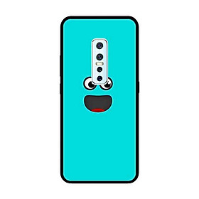 Ốp Lưng in cho Vivo V17 Pro Mẫu Mặt Cười Nền Xanh - Hàng Chính Hãng