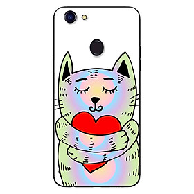 Ốp Lưng in cho Oppo F5 - F5 Youth Mẫu Mèo Tim - Hàng Chính Hãng