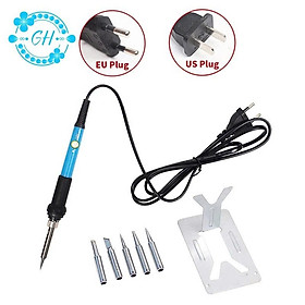 Mỏ Hàn 60W Hàn Chuyên Nghiệp với Gia Nhiệt Siêu Nhanh và 5 Mũi Hàn Loại Tốt