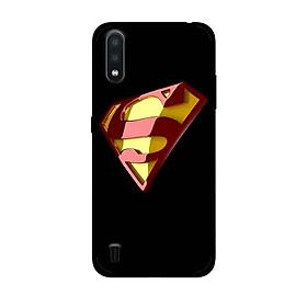 Ốp Lưng in cho Samsung Galaxy A01 Mẫu Super Nền Đen - Hàng Chính Hãng