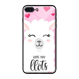 Ốp kính cường lực cho iPhone 7 Plus mẫu cừu 2 - Hàng chính hãng