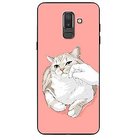 Ốp lưng in cho Samsung J8 2018 Mẫu Mèo Mập