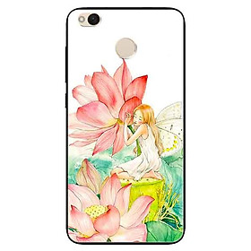 Ốp lưng in cho Xiaomi Redmi 4 (4x) Mẫu Cô Gái Cầm Quạt