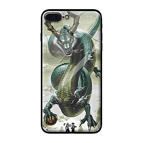 Ốp kính cho Iphone 8 Plus mẫu RỒNG CHÂU1 - Hàng chính hãng