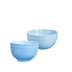 Bộ bát tô Luminarc Diwali thủy tinh Light Blue 4 chi tiết 14.5cm và 21cm, dùng an toàn lò vi sóng, máy rửa bát - DW4D
