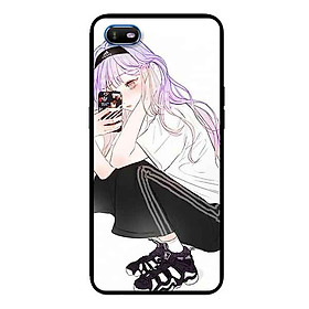 Ốp Lưng in cho Oppo A1K Mẫu Nàng Cá Tính Áo Trắng - Hàng Chính Hãng
