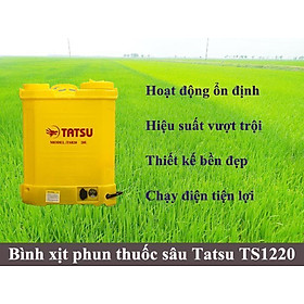 BÌNH PHUN THUỐC ĐIỆN 20 LÍT (BƠM ĐÔI) TS1220 TATSU - HÀNG CHÍNH HÃNG