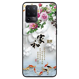 Ốp lưng dành cho Oppo A54 - A74 - A94 mẫu Chim Cá Nền Hoa Trắng