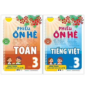 Sách - Phiếu Ôn Hè Toán Và Tiếng Việt Lớp 3 - Combo 2 Cuốn - Megabook