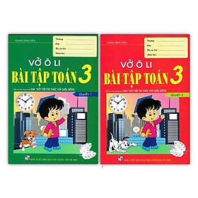 Sách - (Combo 2 tập) Vở Ô Li Bài Tập Toán Lớp 3 - Biên soạn theo chương trình SGK Kết Nối Tri Thức Với Cuộc Sống (HA-MK)