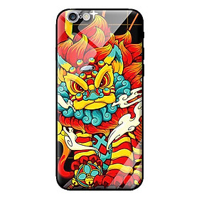 Ốp kính cường lực cho iPhone 6 Lân Đỏ Vàng - Hàng chính hãng