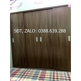 tủ cánh trượt gỗ mdf phủ bóng 2m