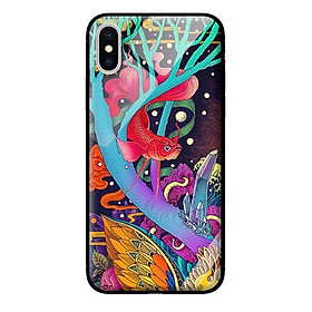 Ốp kính cường lực cho iPhone X Cá Rồng - Hàng chính hãng