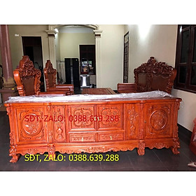 Kệ tivi hoàng gia 2m4 gỗ hương đá siêu vip