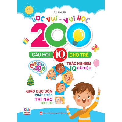 Sách - Học Vui Vui Học - 200 Câu Hỏi IQ Cho Trẻ - Trắc Nghiệm IQ - Combo 4 Cuốn - Việt Thư