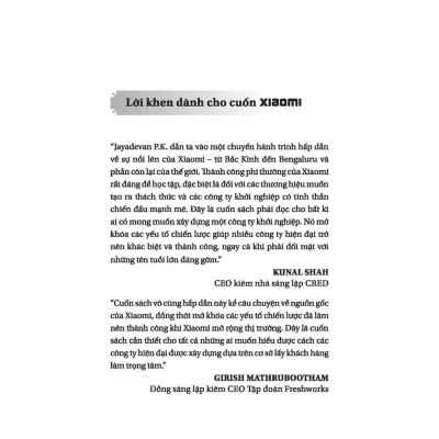 Sách - Xiaomi - Hành Trình Một Công Ty Khởi Nghiệp Trở Thành Thương Hiệu Toàn Cầu - Tân Việt Books