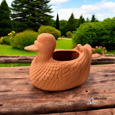Chậu Gốm Đất Nung Hình Con Vịt Ducky