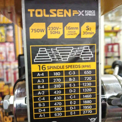 MÁY KHOAN BÀN 16MM, 750W TOLSEN 79654 - HÀNG CHÍNH HÃNG