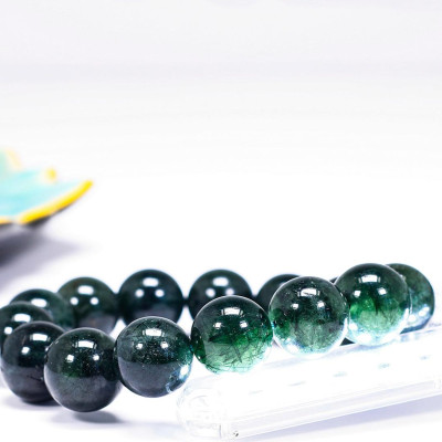 Vòng tay đá thạch anh tóc xanh mệnh hỏa, mộc - Ngọc Quý Gemstones