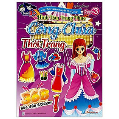 368 Bóc Dán Sticker - Hình Dán Trang Phục Công Chúa - Quyển 3 - Thời Trang