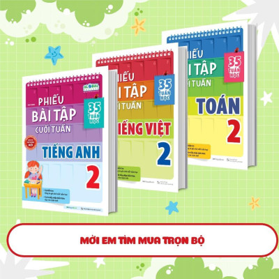 Sách - Phiếu Bài Tập Cuối Tuần Toán Lớp 2 - Megabook