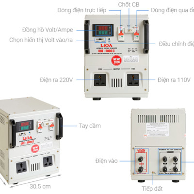 Ổn áp 1 pha LiOA DRI-5000 II NEW2020