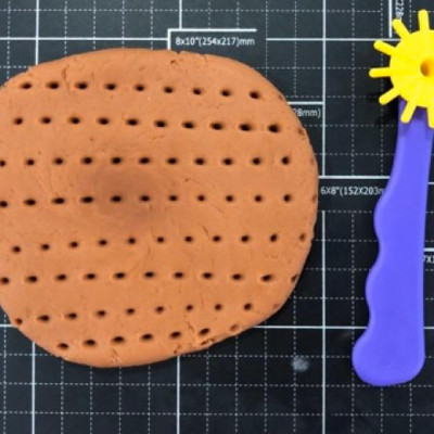 Bộ đồ chơi lăn tay tạo chi tiết trên bề mặt bột nặn an toàn