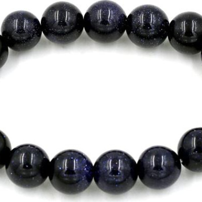 Vòng tay chuỗi hạt đá lam sa 12 ly 17 hạt