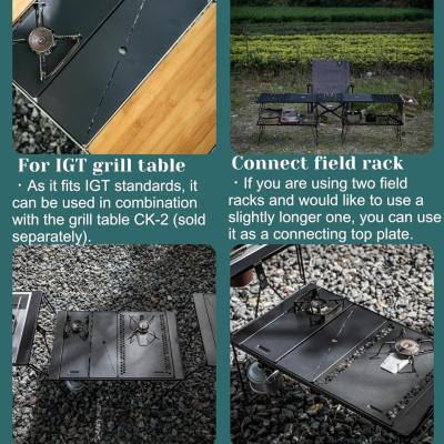 Mặt bàn nhôm một phần hai Campingmoon IGT CK-12BK-2P CK12BK (2 tấm)