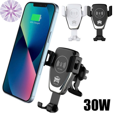 Đèn Ốp Trần Giá Đỡ Điệnn Thoại Kiêm Sạc Nhanh Không Dây 30W - Gắn Lỗ Thông Gió Xe Hơi & Xe Tải