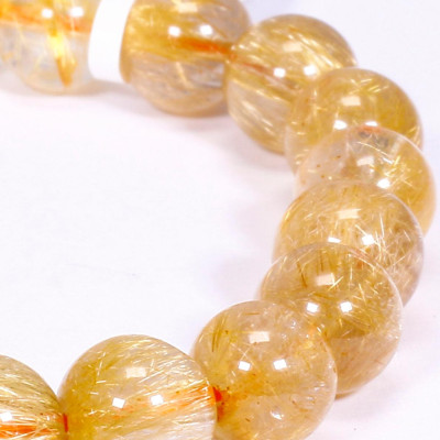 Vòng tay đá thạch anh tóc vàng AAA mệnh thủy, kim - Ngọc Quý Gemstones