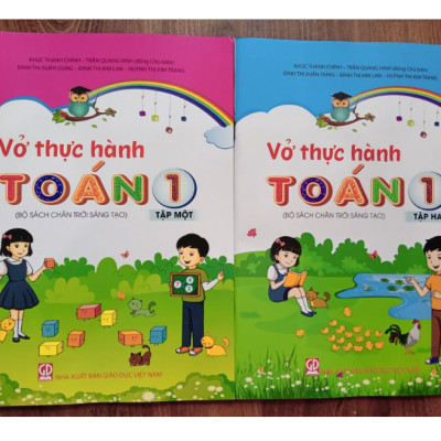 Sách - Combo Vở Thực Hành Toán Lớp 1 - Tập 1 + 2 (Bộ Sách Chân Trời Sáng Tạo)