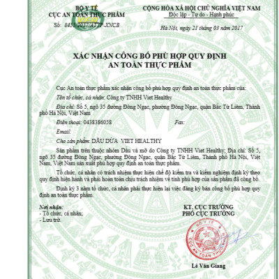 Dầu Dừa Lên Men Tách Lạnh Tinh Khiết VietHealthy 1000ml