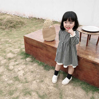 Đầm kẻ caro cho bé gái xinh xắn, 2 lớp cotton thoáng mát, hàng nhập chất đẹp, bé dùng dự tiệc, đi chơi, đi học | MV26