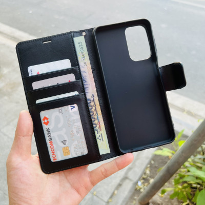 Bao da dạng ví dành cho OPPO Reno7 5G hiệu Hanman có quai cài  - Hàng chính hãng