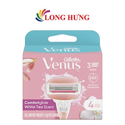 Lưỡi dao thay thế Gillette Venus Comfortglide White Tea Scent (set 4 cái) - Hàng chính hãng