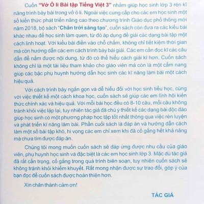 Vở Ô Li Bài Tập Tiếng Việt 3 - Tập 2 (CH-T)