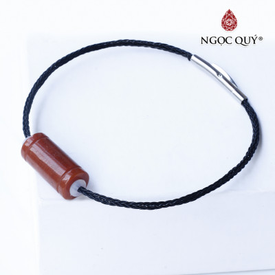Vòng dây thép đá cẩm thạch huyết mệnh hỏa , thổ - Ngọc Quý Gemstones