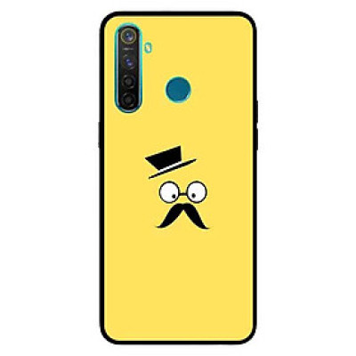 Ốp Lưng in cho Realme 5 Mẫu Khuôn Mặt Nền Vàng - Hàng Chính Hãng