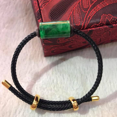 VÒNG TAY LU TRÚC XANH KIỂU ĐẬM BÓNG ĐẸP DÂY ĐEN MỚI CÓ KHOEN ĐẸP CHỈNH THEO TAY ĐƯỢC Ạ  CHẤT LIỆU 100% ĐÁ CẨM THẠCH THIÊN NHIÊN  NỮ MỆNH THỦY MỘC HỎA LÊN TAY RẤT XINH XẮN Ạ