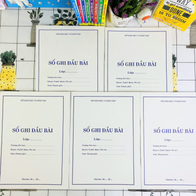 Sách ND - Combo 5 cuốn Sổ ghi đầu bài Tiểu học (B11)